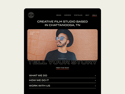 Film Studio Web Mockup branding film film studio ui ui design ux ux design web design