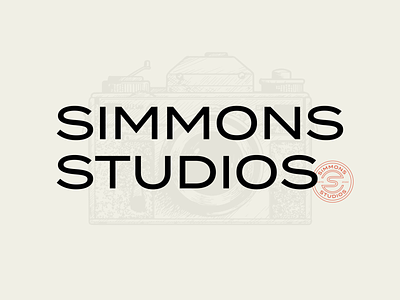 Simmons Studios Branding Concept branding design film logo design photography studio typography