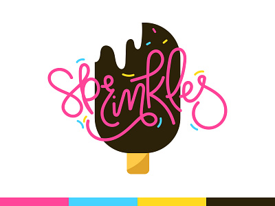 #ThirtyLogos Day 21 - Sprinkles calligraphy calligraphy logo hand lettering ice cream logo sprinkles logo