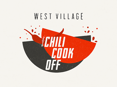 West Village Chattanooga 2019 Chili Cook Off chattanooga chili chili cook off cook off event design food design illustration vector design west village