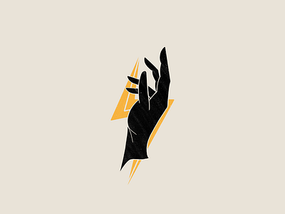 Hand + Lightning Illustration chattanooga illustration ios procreate