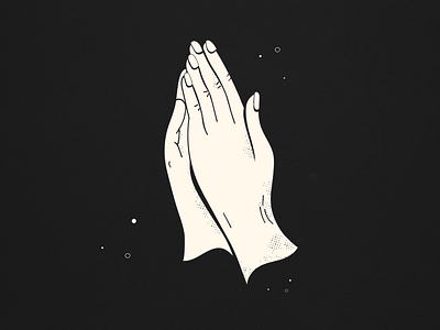 Praying chattanooga design halftone handdrawn hands hands logo illustration logo pray praying