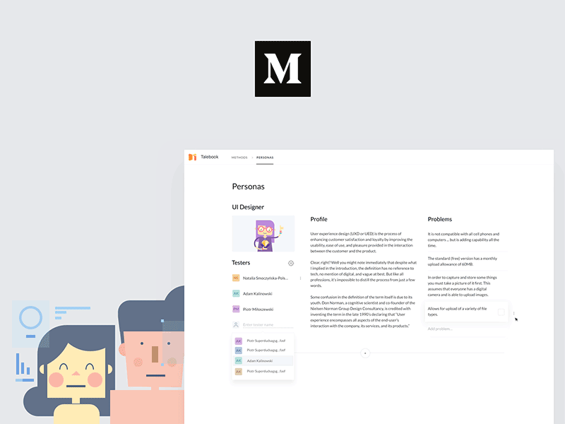 Your user has many faces. How to create Personas? app article illustration illustrations medium talebook ux