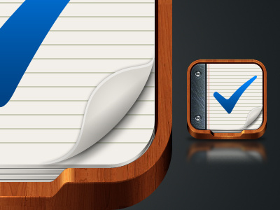 TaskBox icon icon iphone paper task wood