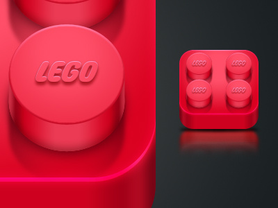 Red Lego iPhone icon brick icon iphone lego