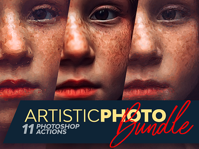 Artistic Photo Bundle actions art artistic bundle deal deals free paint pencil photoshop psd realistic