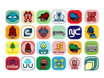 Series of Icons buttons digital art graphic design icons vector