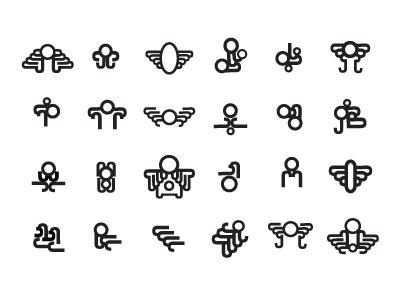 Letter J's & O's Icons