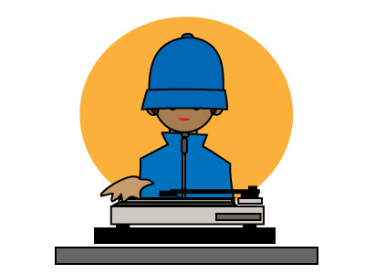 DJ Vector Illustration digital art dj hip hop illustration illustrator poster vector vector art