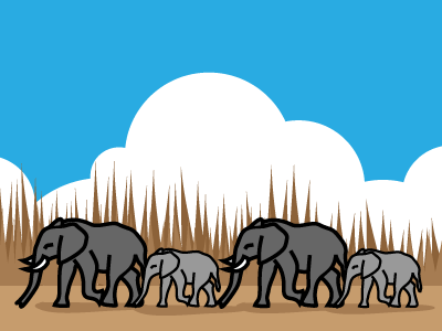 Elephants Illustration