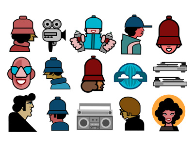 Character Emoji Sticker Pack abstract digital art hip hop icons illustration illustrator poster stickers vector vector art