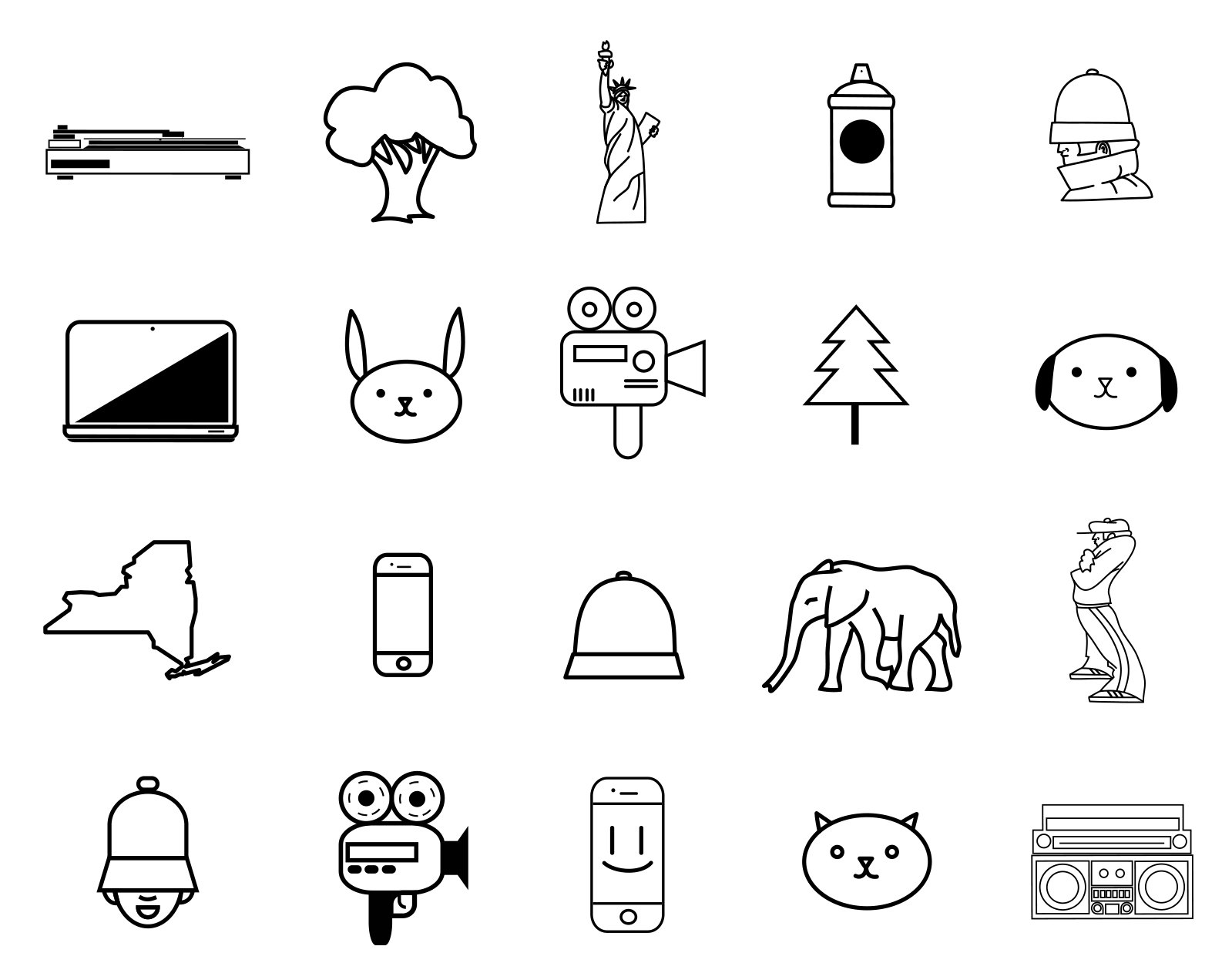 Make icon. Illustrations with Shapes.