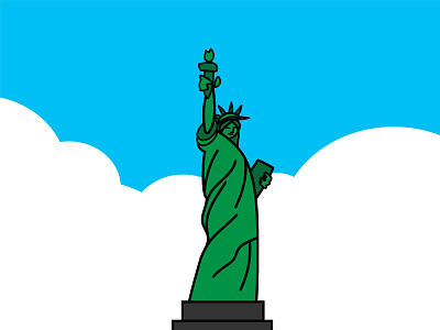 Statue Of Liberty Illustration fun graphic design icons illustration life nyc portfolio poster statue of liberty vector