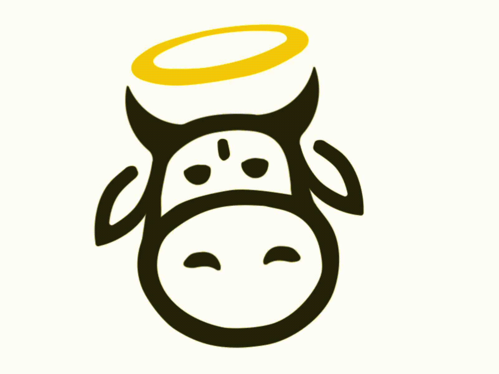 Holy Cow logo animation aftereffects animation branding cow food gif logo logo animation logo design logo gif motion typogaphy