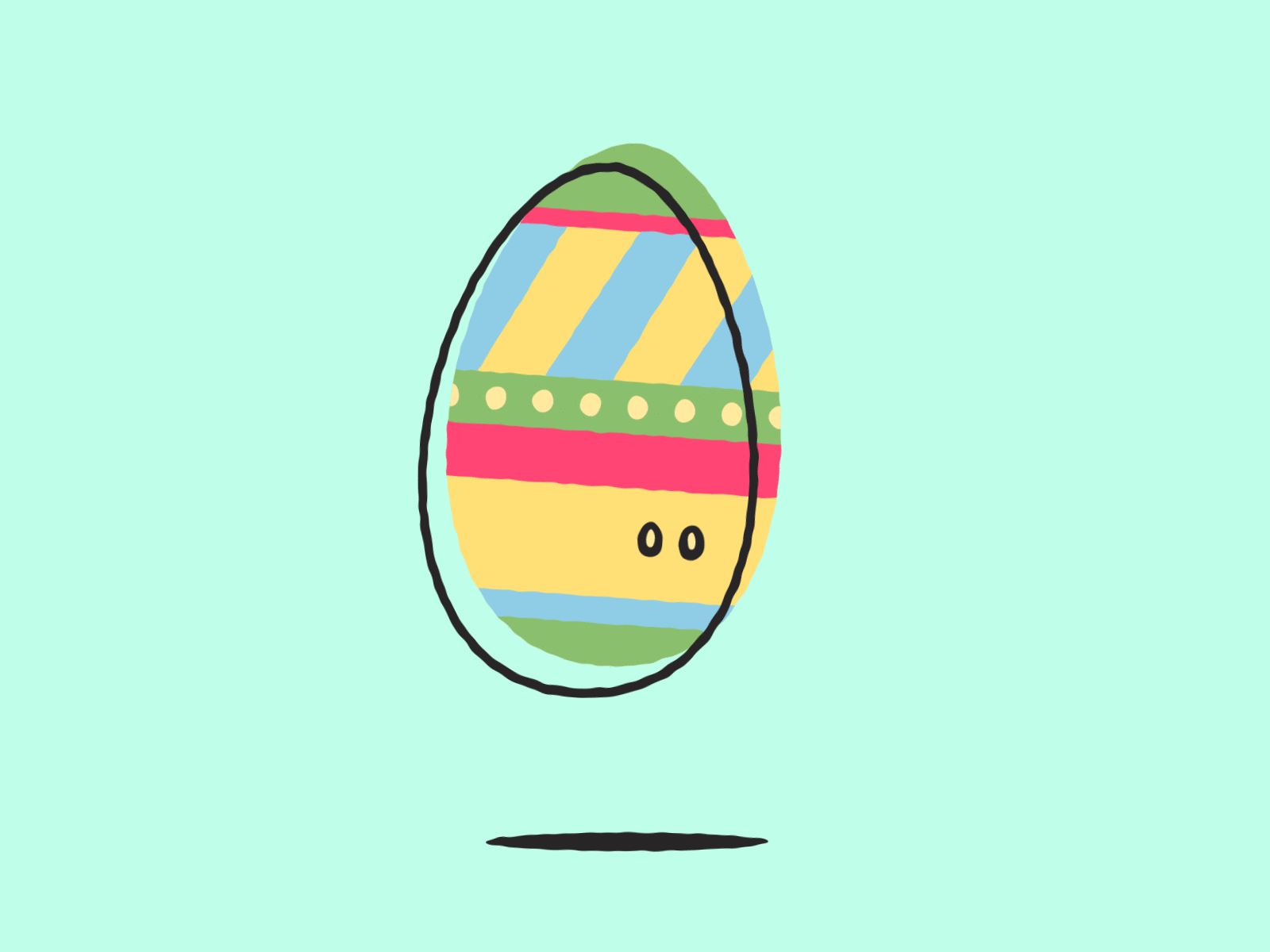 Happy Easter! 2d aftereffects animation animation 2d bounce easter easter egg illustration illustrator motion design