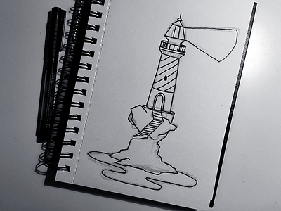 WIP Lighthouse Sketch concept illustration ink lighthouse sketch