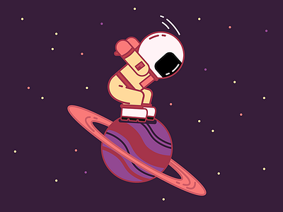 Space Jump astronaut illustration illustrator space vector