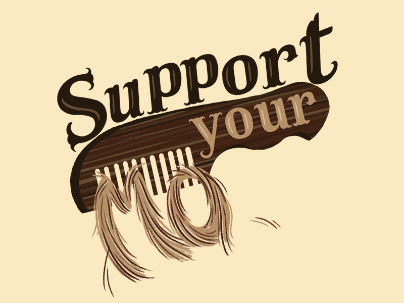 Movember: Support Your Mo Sticker