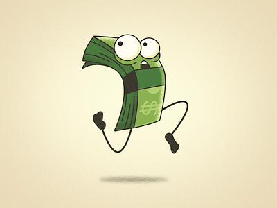 Money Run 2d after effects character characterdesign design illustration money vector