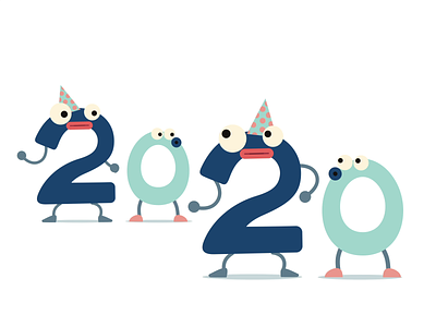 2020 2020 aftereffects animation character happy new year new year rubberhose vector