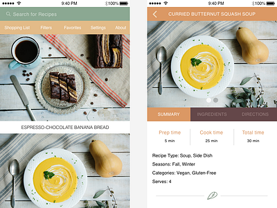 Satisfy Your Soul - Vegan Recipe App app logo photography recipe satisfy your soul ui ux vegan