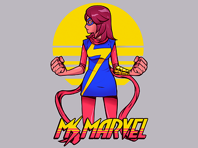 Ms. Marvel (Kamala Khan) color design girl heroes illustration marvel power sketch