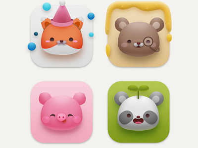 Critterama Icons animals appicon big sur critters customization cute icons iconset kawaii macos neomorphism preview ui vector