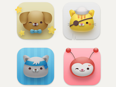 Critterama Icons animals appicon big sur critters customization cute icons iconset kawaii macos neomorphism preview ui vector