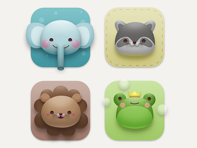 Critterama Icons animals appicon big sur critters customization cute icons iconset kawaii macos neomorphism preview ui vector
