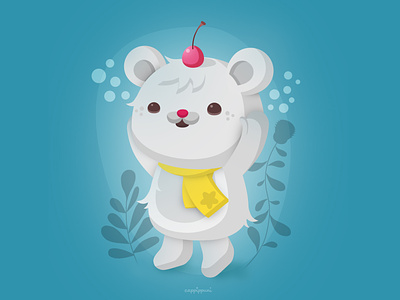 Cheery Cherry animal bear character design critter cute illustration kawaii kidlitart vector