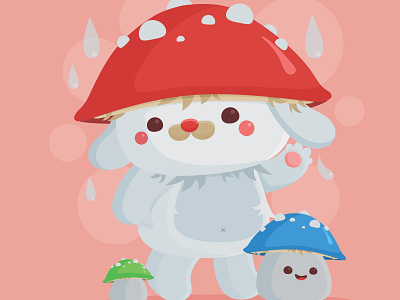 Mushishi & Lil' Mushishi animal character design critter cute fungus illustration kawaii mushroom pictoplasma vector