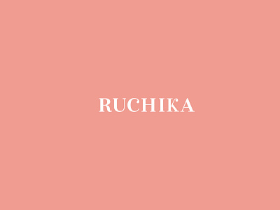 Ruchika ( Brand Identity Revision Version 3 ) brandidentity branding design identity branding identity design logo typography wordmark