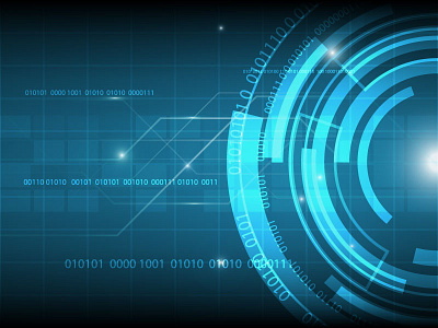 Circular Technology background circle computing cyber future processor tech technology ui