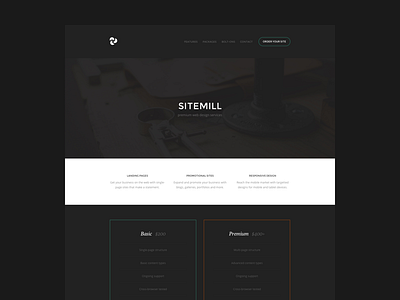 Sitemill 2.0 flat landing page single page store website