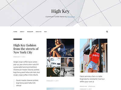 High Key for Tumblr blog clean fashion flat grid masonry minimal simple theme tumblr web website