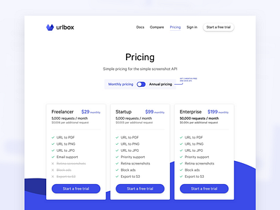 Pricing clean clean ui comparison feature matrix landing page minimal pricing pricing page pricing table table ui web website