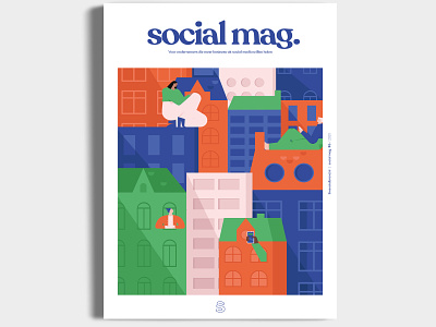 Social Mag. creative design editorial illustration