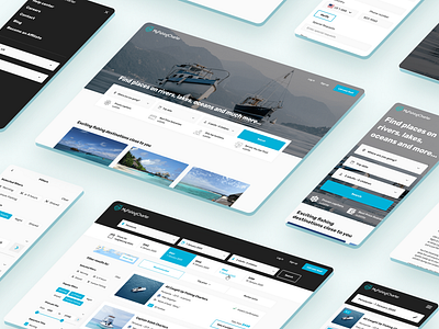 Fishing charter - platform for booking fishing UX UI Web