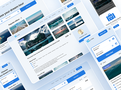 WayToGo - platform for selection and booking tours UX UI WEB