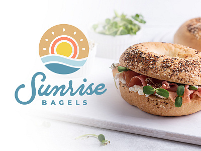 Sunrise Bagels Logo branding cafe deli graphic design logo restaurant