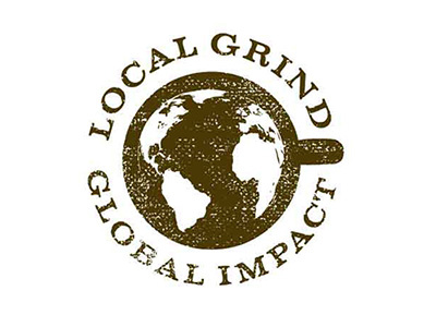 Local Grind Global Impact icon illustration logo