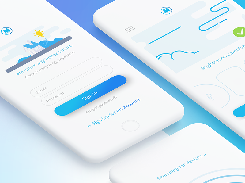MClimate App registration process by Blagovest Dimitrov on Dribbble