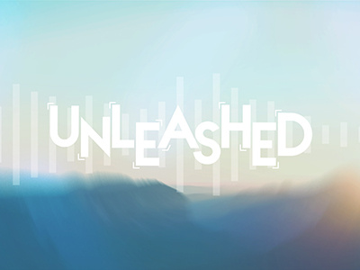Unleashed Year End Giving bars calm cool mountains movement sans serif sound wave