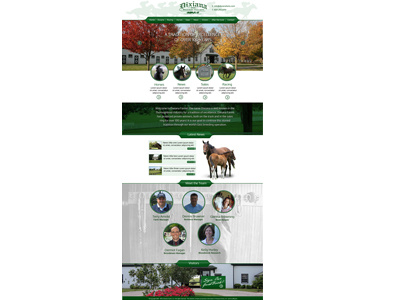 Horse Ranch long homepage responsive website