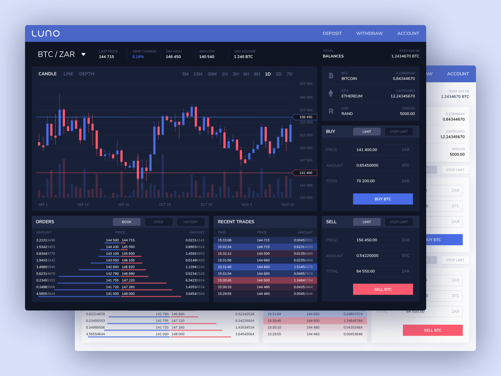 Luno Crypto Exchange 2 0 By Alex Marais On Dribbble