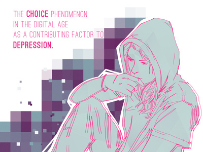 Depression And Choice depression design digital age illustration pixel theory