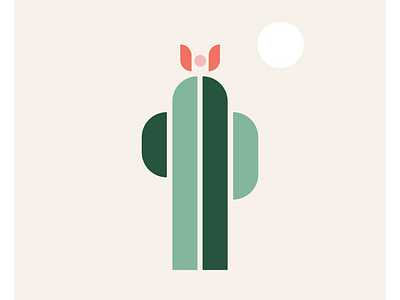 Prickly cactus geometric minimal shape simple