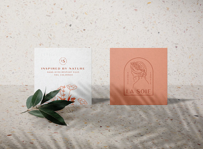 Hand Dyed Bespoke Silk Brand branding color design illustration logo logotype vector