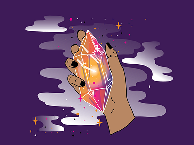 Beauty in the Facets | Crystal Hand Illustration