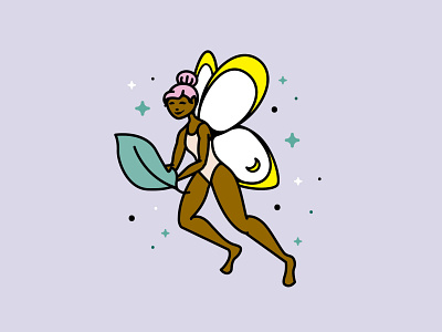 Fairy adobe illustrator branding design fairy illustration lines playful vector whimsical